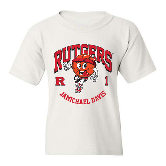Rutgers - NCAA Men's Basketball : JaMichael Davis - Youth T-Shirt Fashion Shersey
