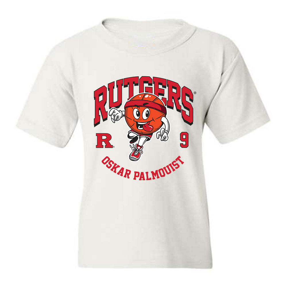 Rutgers - NCAA Men's Basketball : Oskar Palmquist - Youth T-Shirt Fashion Shersey