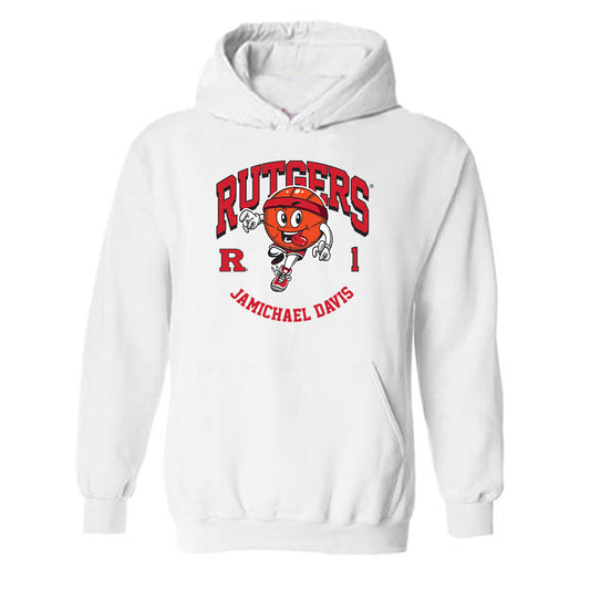Rutgers - NCAA Men's Basketball : JaMichael Davis - Hooded Sweatshirt Fashion Shersey