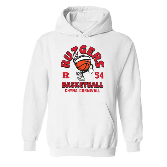 Rutgers - NCAA Women's Basketball : Chyna Cornwall - Hooded Sweatshirt Fashion Shersey