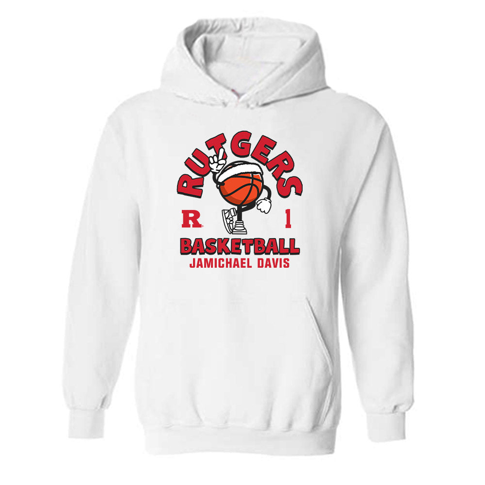 Rutgers - NCAA Men's Basketball : JaMichael Davis - Hooded Sweatshirt Fashion Shersey