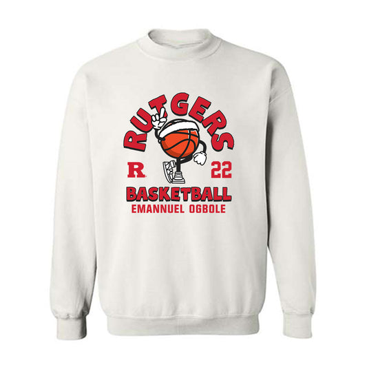 Rutgers - NCAA Men's Basketball : Emannuel Ogbole - Crewneck Sweatshirt Fashion Shersey