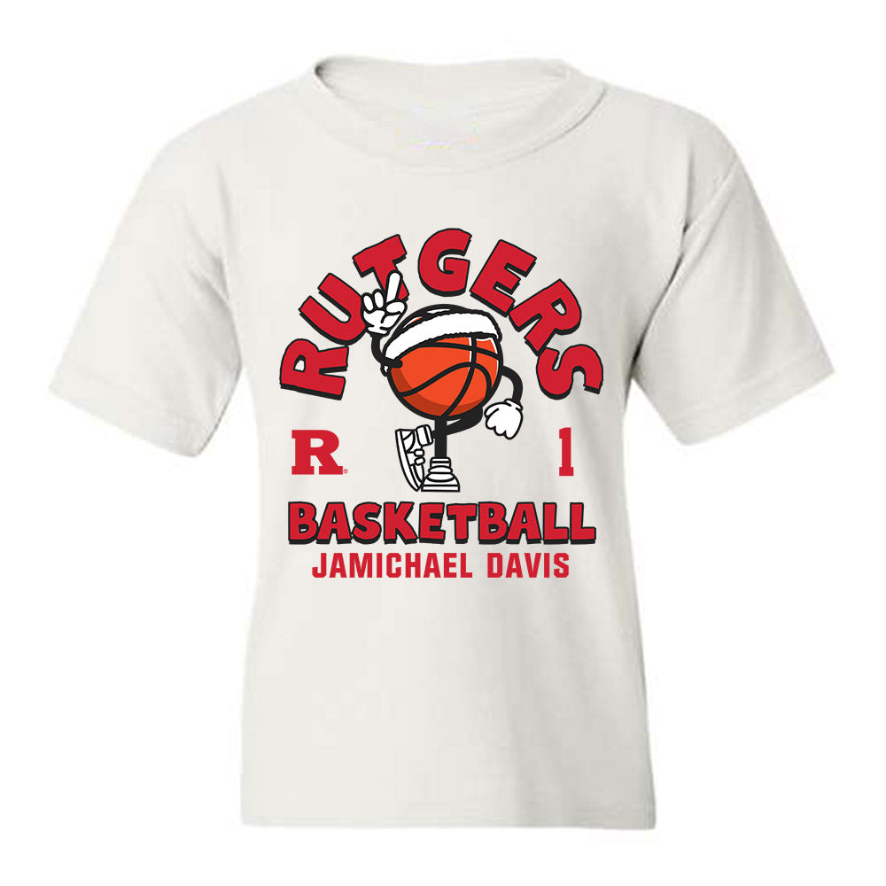 Rutgers - NCAA Men's Basketball : JaMichael Davis - Youth T-Shirt Fashion Shersey
