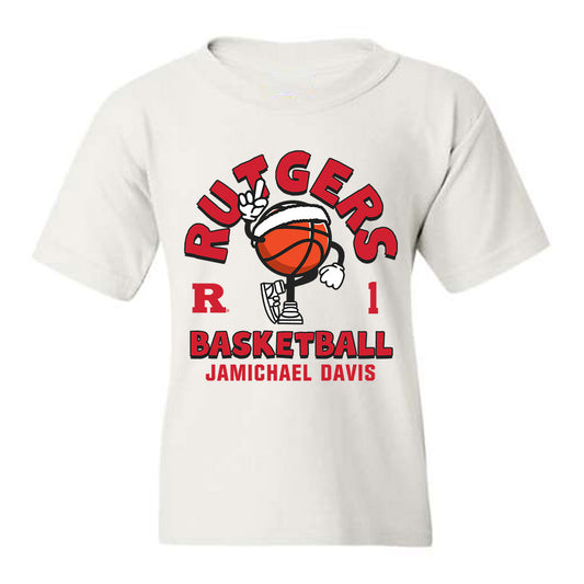 Rutgers - NCAA Men's Basketball : JaMichael Davis - Youth T-Shirt Fashion Shersey