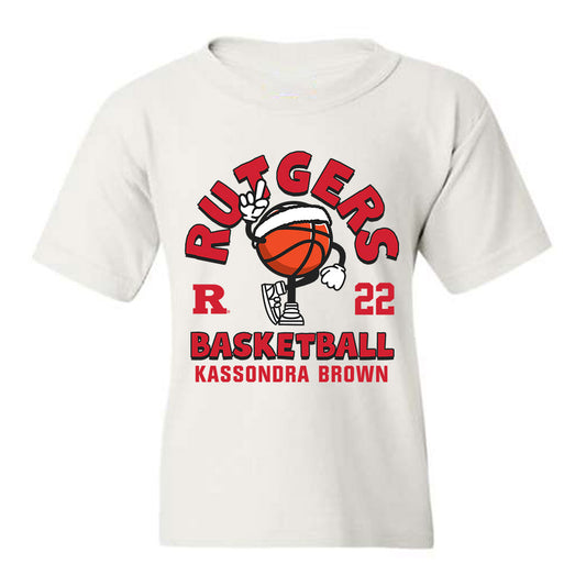 Rutgers - NCAA Women's Basketball : Kassondra Brown - Youth T-Shirt Fashion Shersey