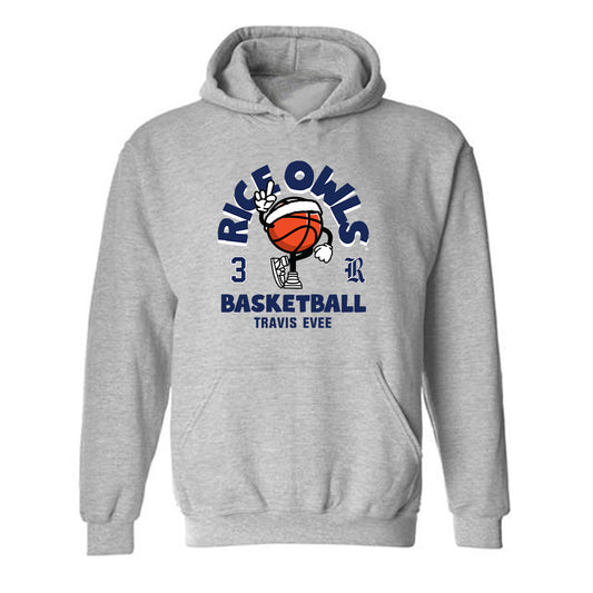 Rice - NCAA Men's Basketball : Travis Evee - Hooded Sweatshirt Fashion Shersey