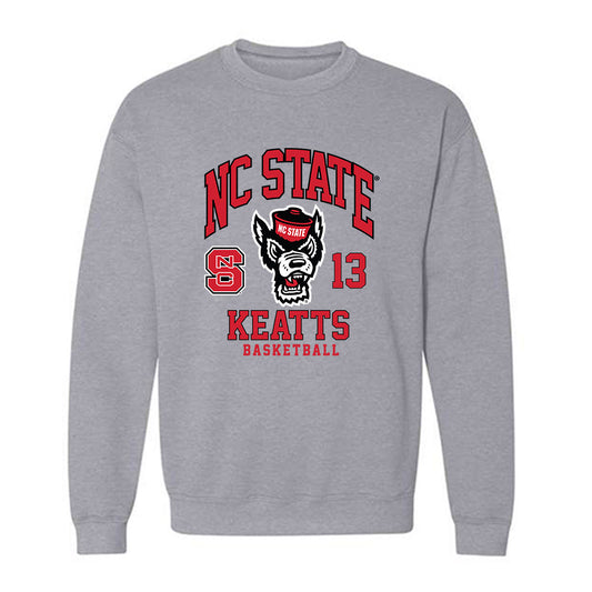 NC State - NCAA Men's Basketball : KJ Keatts - Crewneck Sweatshirt Fashion Shersey