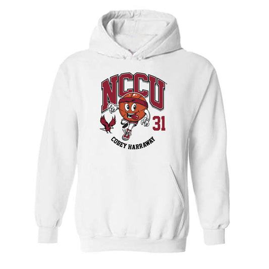 NCCU - NCAA Men's Basketball : Cobey Harraway - Hooded Sweatshirt Fashion Shersey