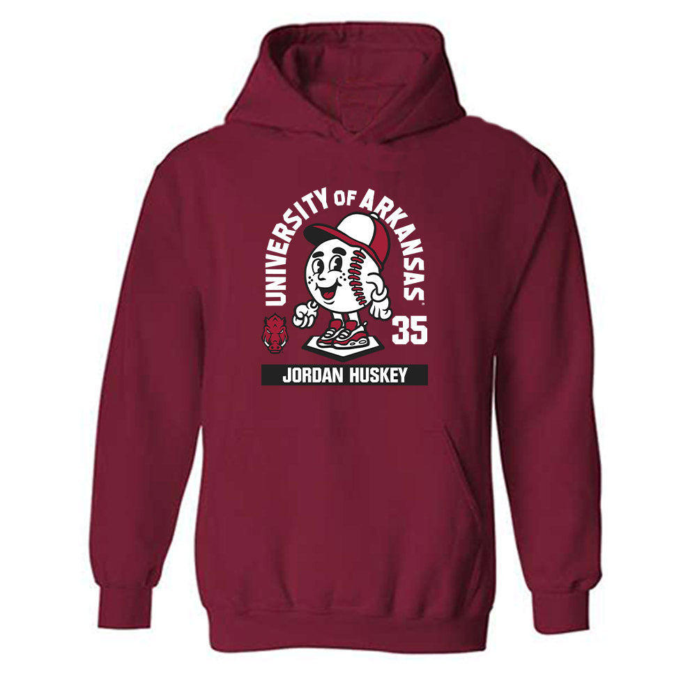Arkansas - NCAA Baseball : Jordan Huskey - Hooded Sweatshirt Fashion Shersey