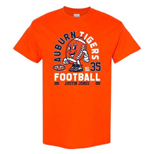 Auburn - NCAA Football : Justin Jones - Orange Fashion Short Sleeve T-Shirt