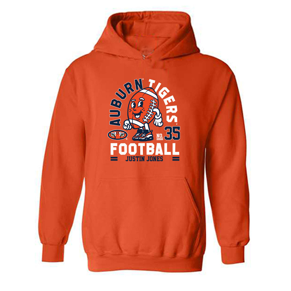 Auburn - NCAA Football : Justin Jones - Orange Fashion Hooded Sweatshirt