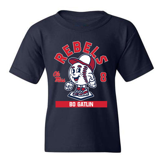 Ole Miss - NCAA Baseball : Bo Gatlin - Youth T-Shirt Fashion Shersey
