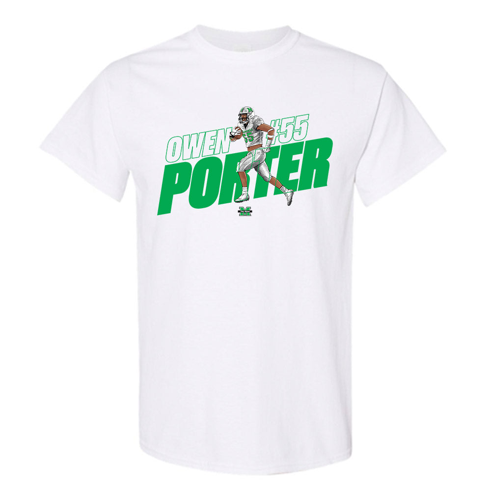 Marshall - NCAA Football : Owen Porter - Caricature Short Sleeve T-Shirt