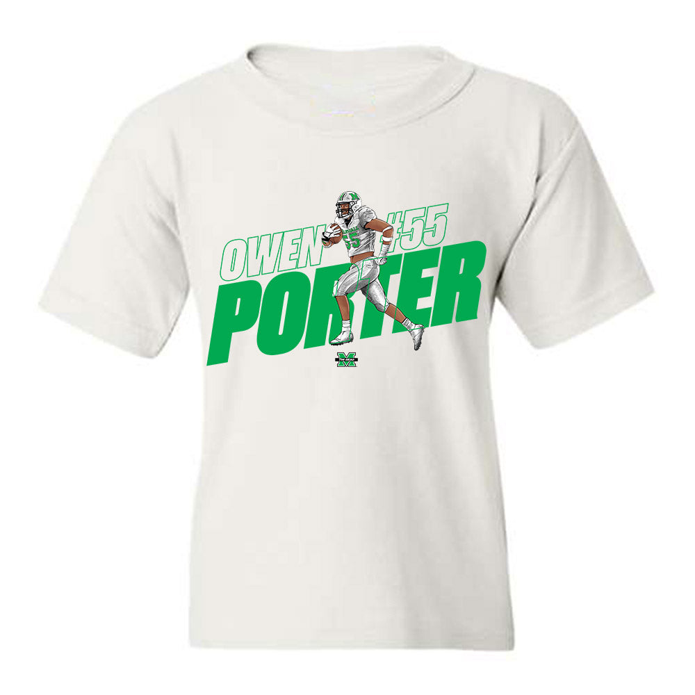 Marshall - NCAA Football : Owen Porter - Caricature Youth T-Shirt