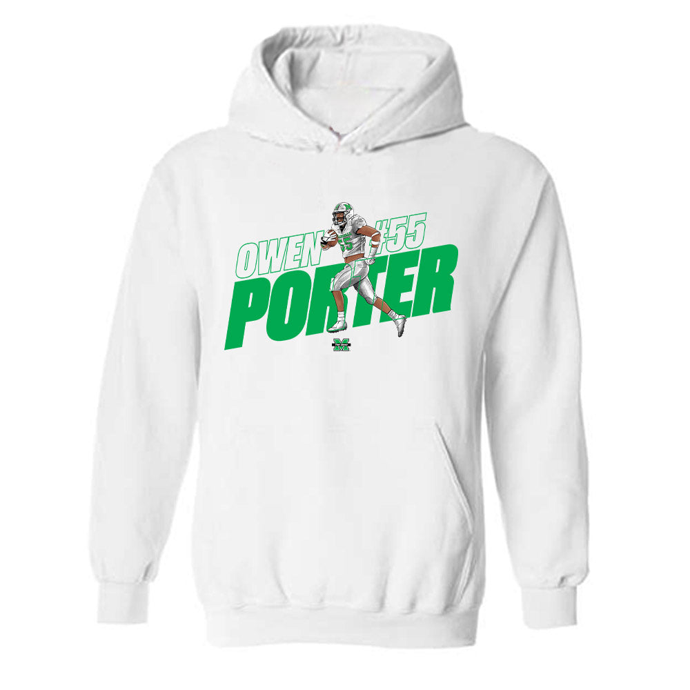 Marshall - NCAA Football : Owen Porter - Caricature Hooded Sweatshirt