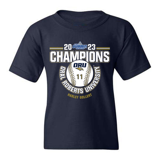 Oral Roberts - NCAA Baseball : Harley Gollert - Youth T-Shirt Sports Shersey