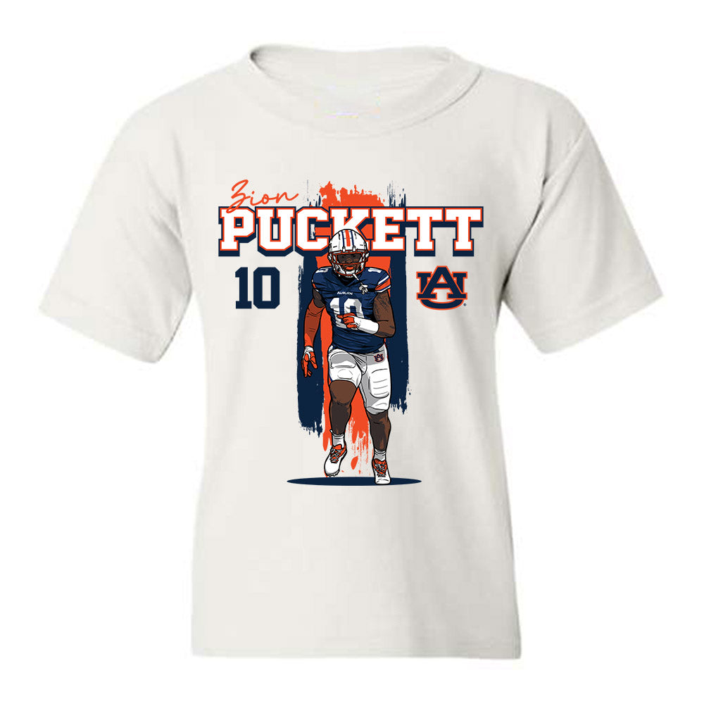 Auburn - NCAA Football : Zion Puckett - Caricature Youth T-Shirt