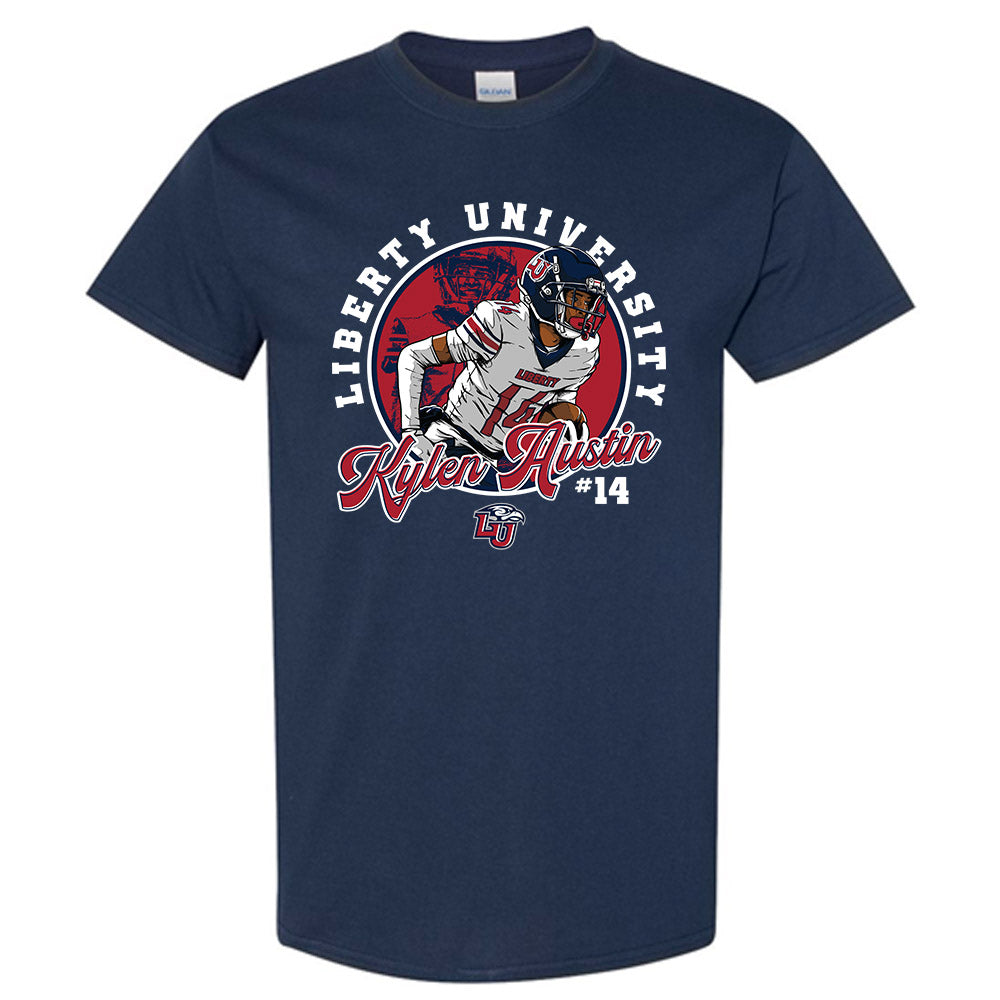 Liberty - NCAA Football : Kylen Austin - Caricature Short Sleeve T-Shirt