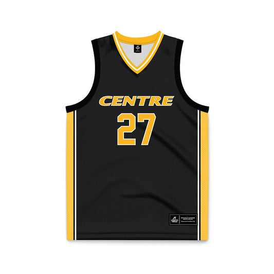 Centre College - NCAA Basketball : Austin Gentile - Black Basketball Jersey