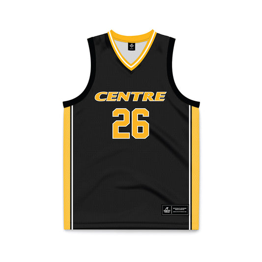 Centre College - NCAA Basketball : John Gerber - Black Jersey