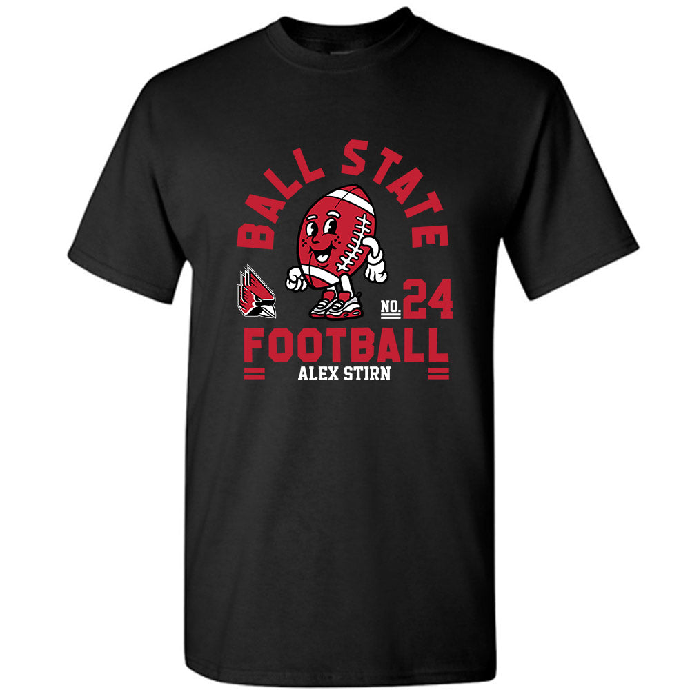 Ball State - NCAA Football : Alex Stirn - Black Fashion Shersey Short Sleeve T-Shirt