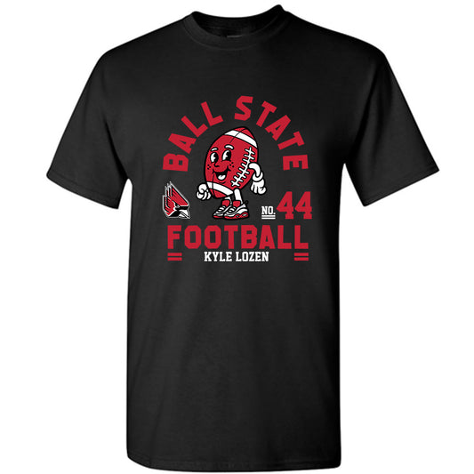 Ball State - NCAA Football : Kyle Lozen - Black Fashion Shersey Short Sleeve T-Shirt