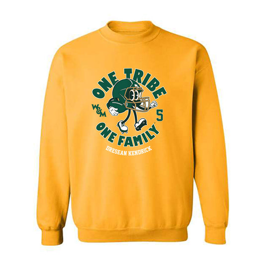 William & Mary - NCAA Football : DreSean Kendrick - Gold Fashion Sweatshirt