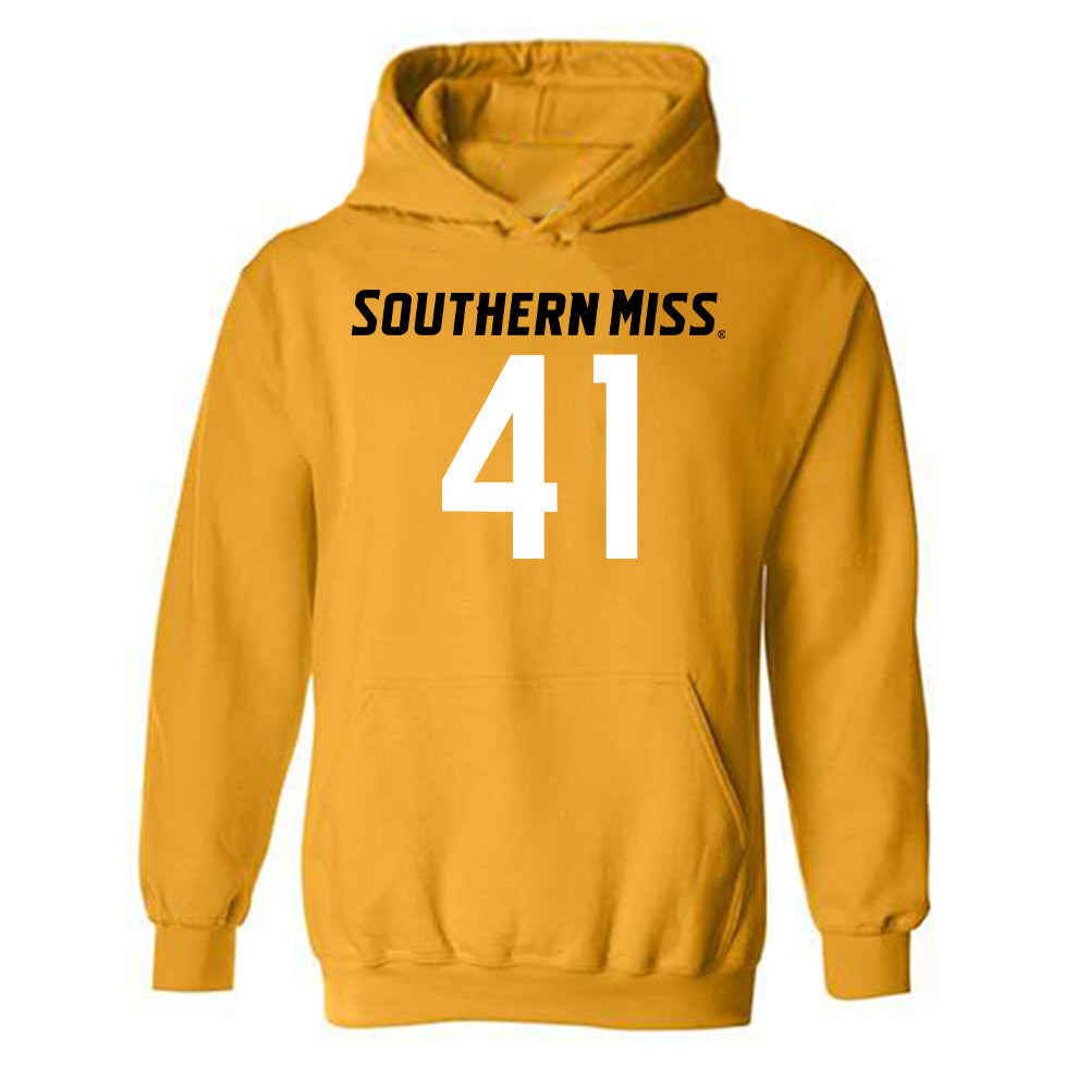 Southern Miss - NCAA Football : Connor Gibbs - Gold Replica Hooded Sweatshirt