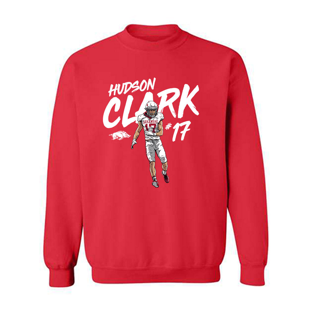 Arkansas - NCAA Football : Hudson Clark - Caricature Sweatshirt