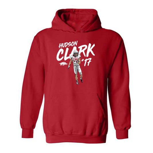 Arkansas - NCAA Football : Hudson Clark - Caricature Hooded Sweatshirt