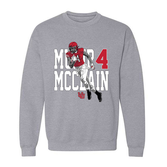 Utah - NCAA Football : Munir McClain - Grey Caricature Sweatshirt