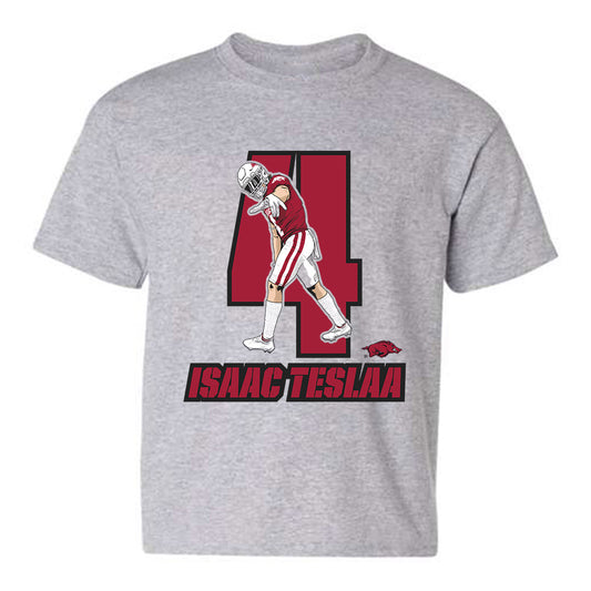 Arkansas - NCAA Football : Isaac TeSlaa - Caricature Youth T-shirt