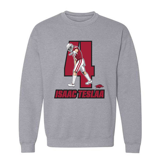 Arkansas - NCAA Football : Isaac TeSlaa - Caricature Sweatshirt