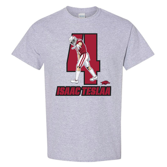 Arkansas - NCAA Football : Isaac TeSlaa - Caricature Short Sleeve T-Shirt