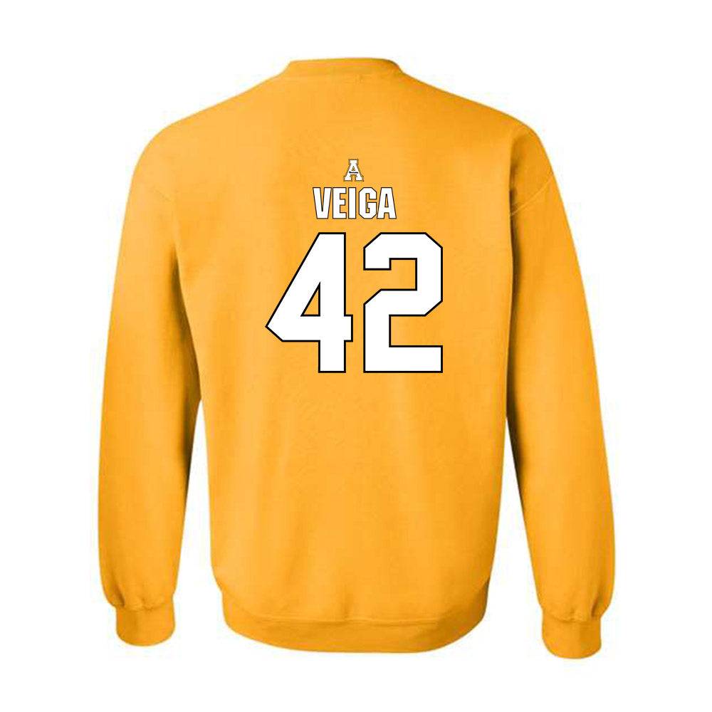 App State - NCAA Football : Braxton Veiga - Gold Replica Sweatshirt