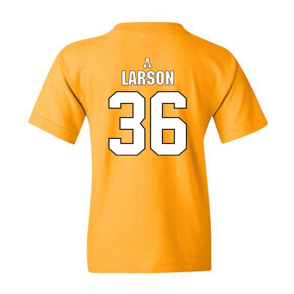 App State - NCAA Football : Reece Larson - Gold Replica Shersey Youth T-Shirt