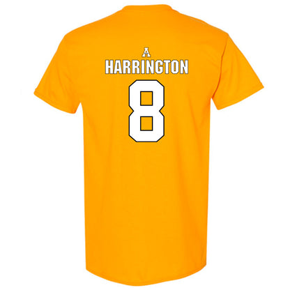 App State - NCAA Football : Brendan Harrington - Gold Replica Shersey Short Sleeve T-Shirt