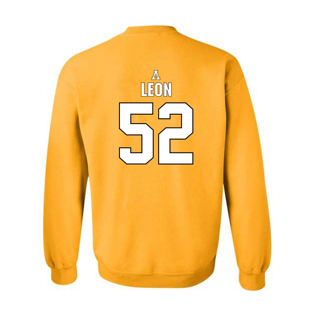 App State - NCAA Football : Orlando Leon - Gold Replica Sweatshirt