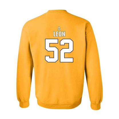 App State - NCAA Football : Orlando Leon - Gold Replica Sweatshirt