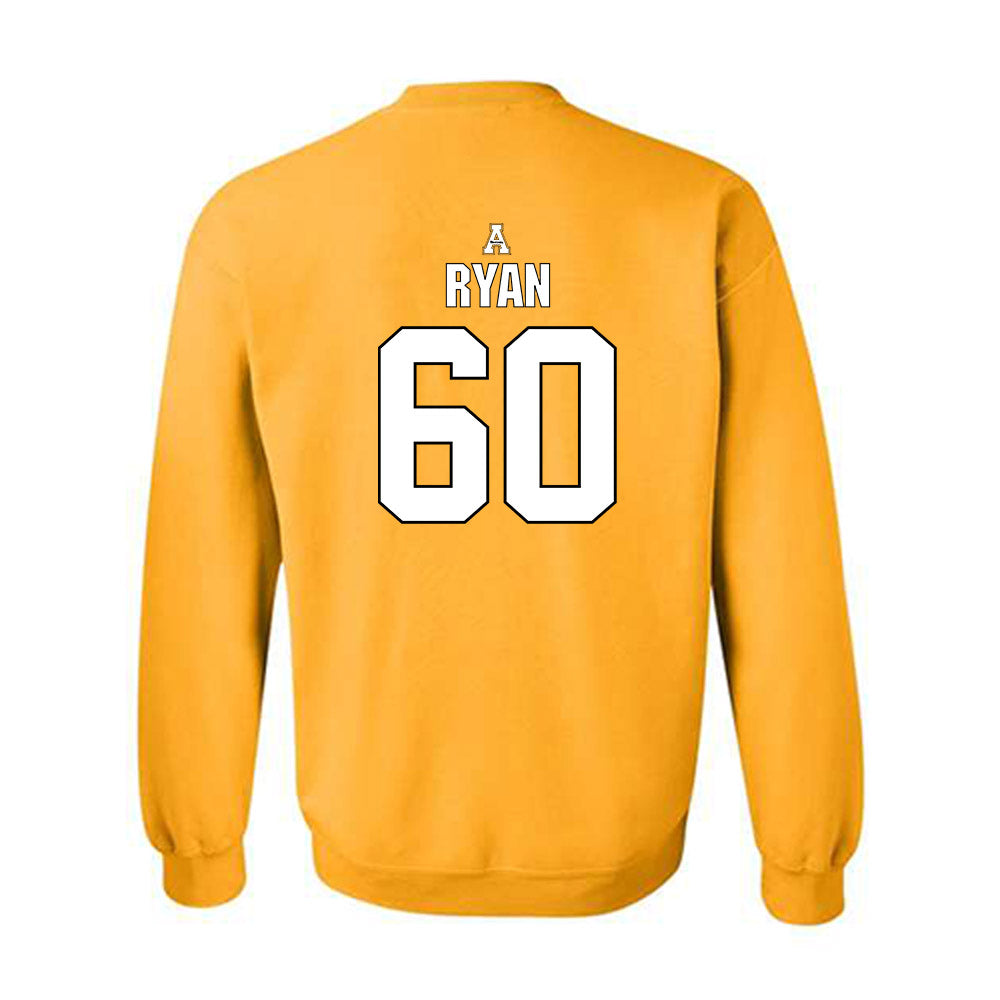 App State - NCAA Football : Ethan Ryan - Gold Replica Shersey Sweatshirt