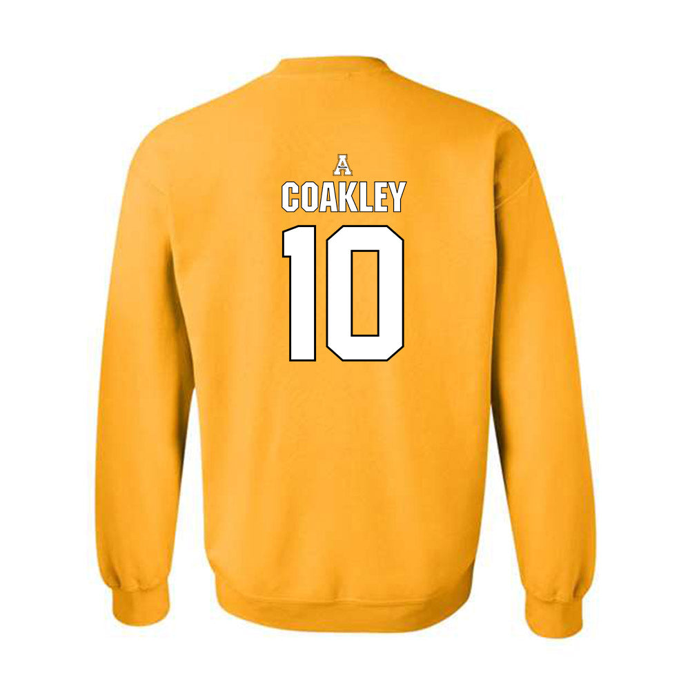 App State - NCAA Football : Zahn Coakley - Gold Replica Sweatshirt