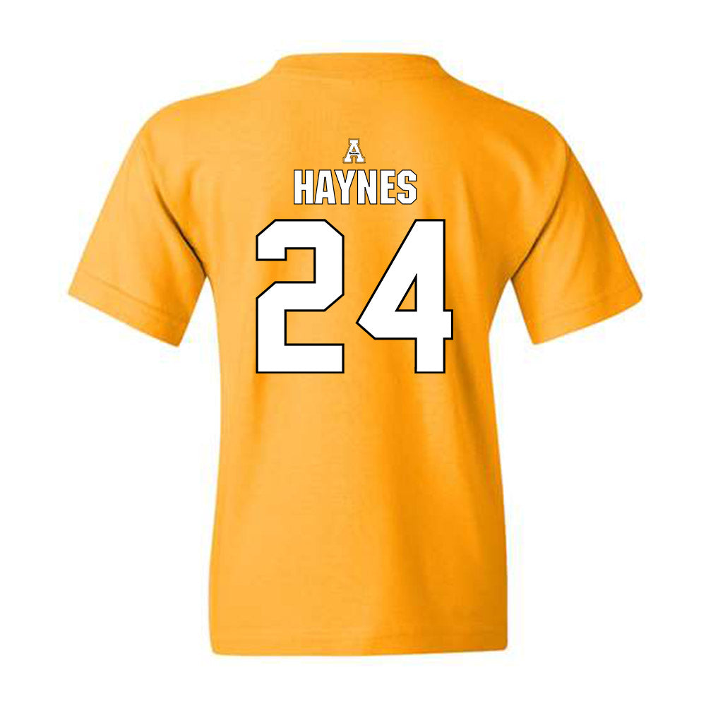 App State - NCAA Football : Cahari Haynes - Gold Replica Shersey Youth T-Shirt