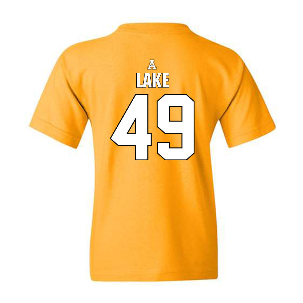 App State - NCAA Football : Mitchell Lake - Gold Replica Shersey Youth T-Shirt