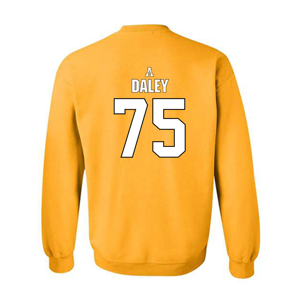App State - NCAA Football : Damion Daley - Gold Replica Shersey Sweatshirt