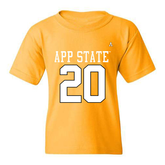 App State - NCAA Football : Jaylon Calhoun - Gold Replica Shersey Youth T-Shirt