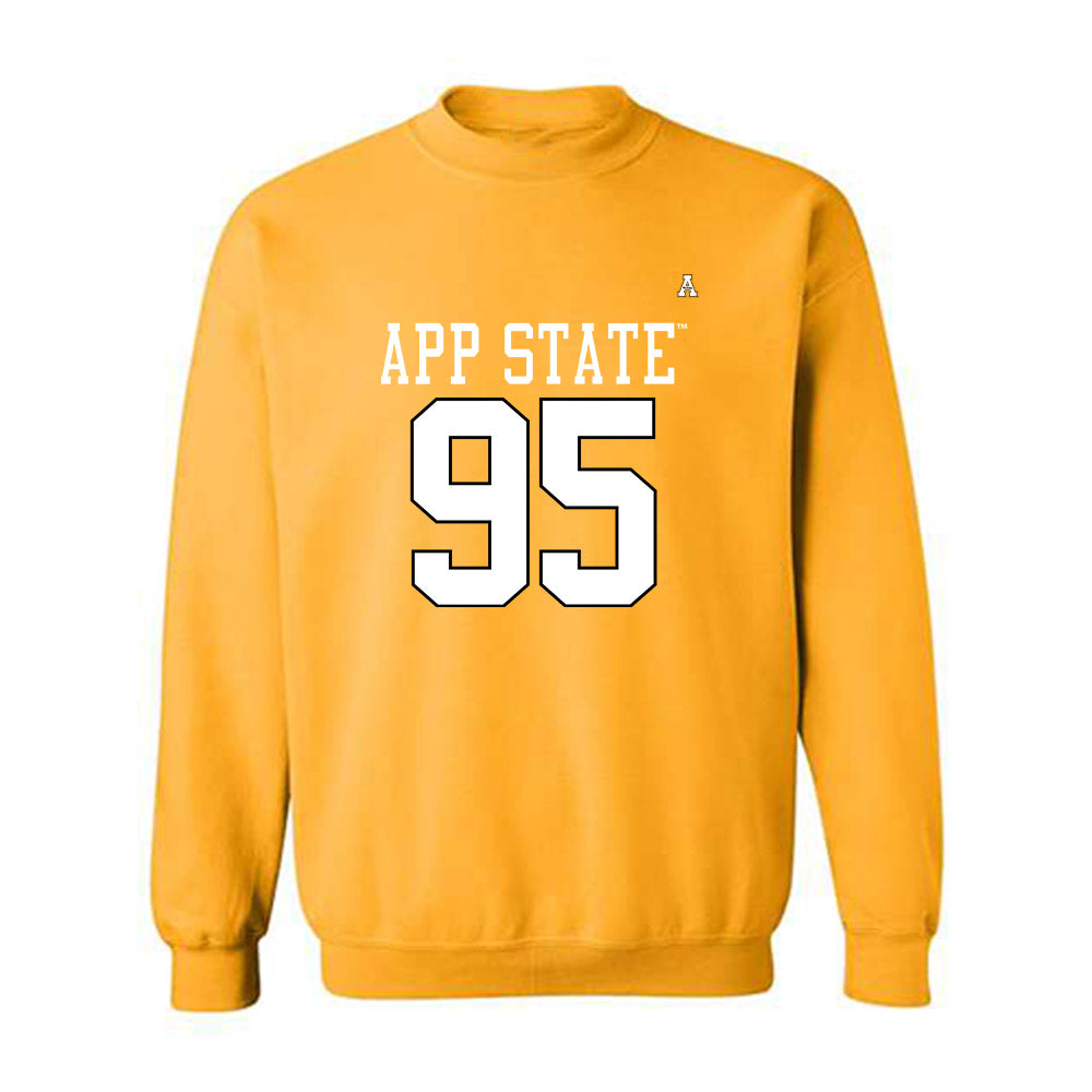 App State - NCAA Football : Montez Kelley - Gold Replica Sweatshirt