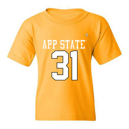 App State - NCAA Football : Dyvon McKinney - Gold Replica Shersey Youth T-Shirt