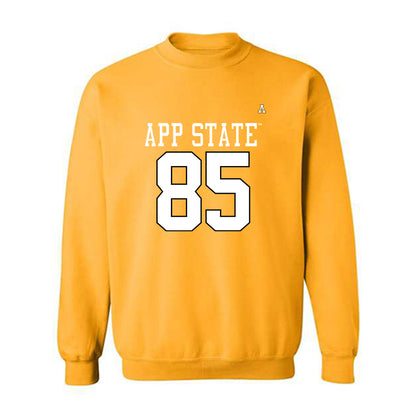 App State - NCAA Football : David Larkins - Gold Replica Shersey Sweatshirt
