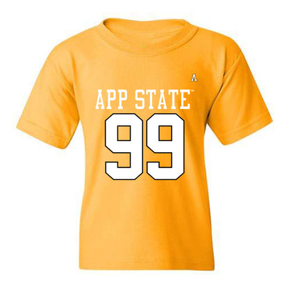 App State - NCAA Football : Michael Hughes - Gold Replica Shersey Youth T-Shirt