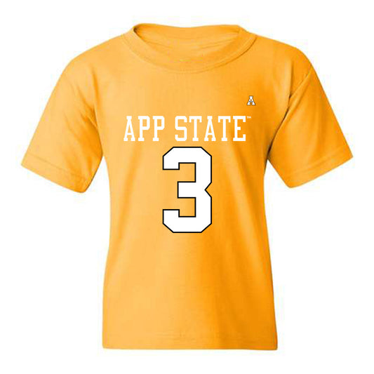 App State - NCAA Football : Ahmani Marshall - Gold Replica Shersey Youth T-Shirt